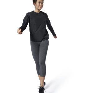 Reebok Thermowarm Deltapeak Crew Sweatshirt Damen - Schwarz - DE 108-TGU